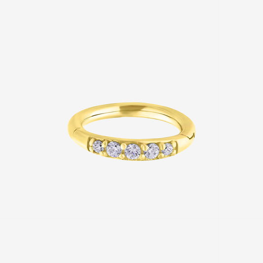Wildcat Argola Pave Setting Crystal Top Steel Zirconline - 2059-131-009