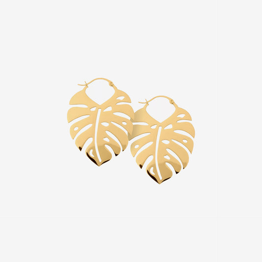 Wildcat Hoop Monstera Leaf Surgical Steel 316L Zirconline - 2059-132-002