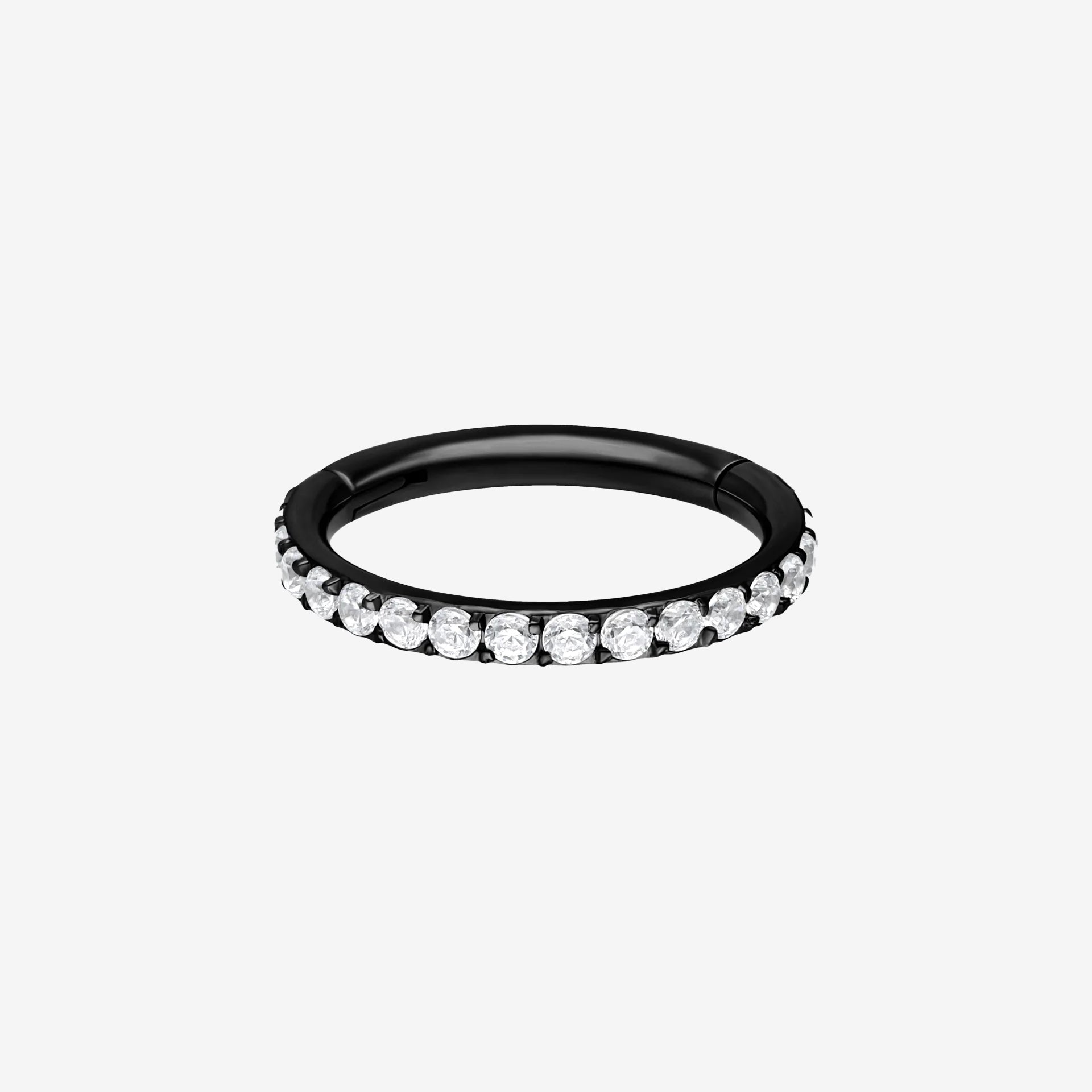 Wildcat Argola Pave Setting Crystal Ring Steel Blackline - 2059-137-004