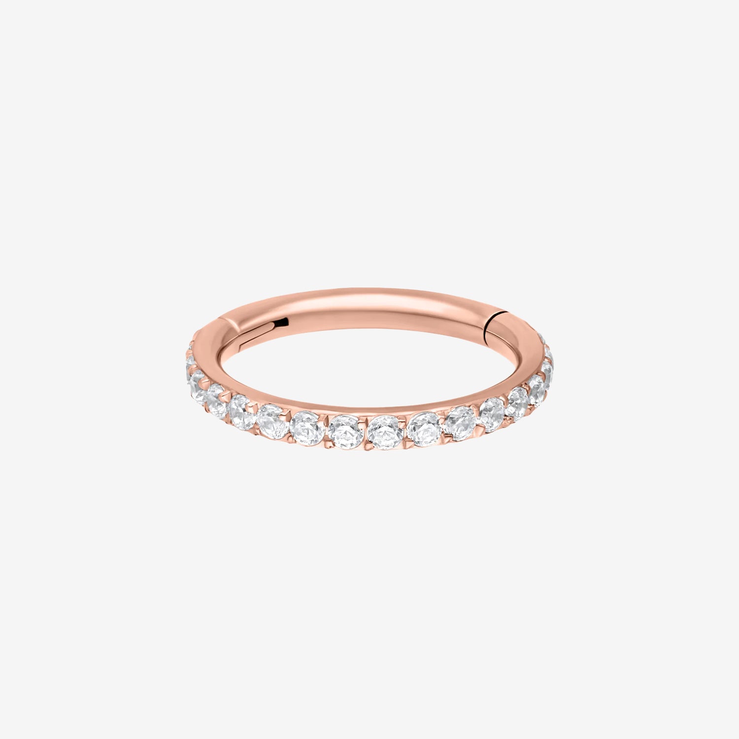 Wildcat Argola Pave Setting Crystal Ring Steel Roseline - 2059-137-021