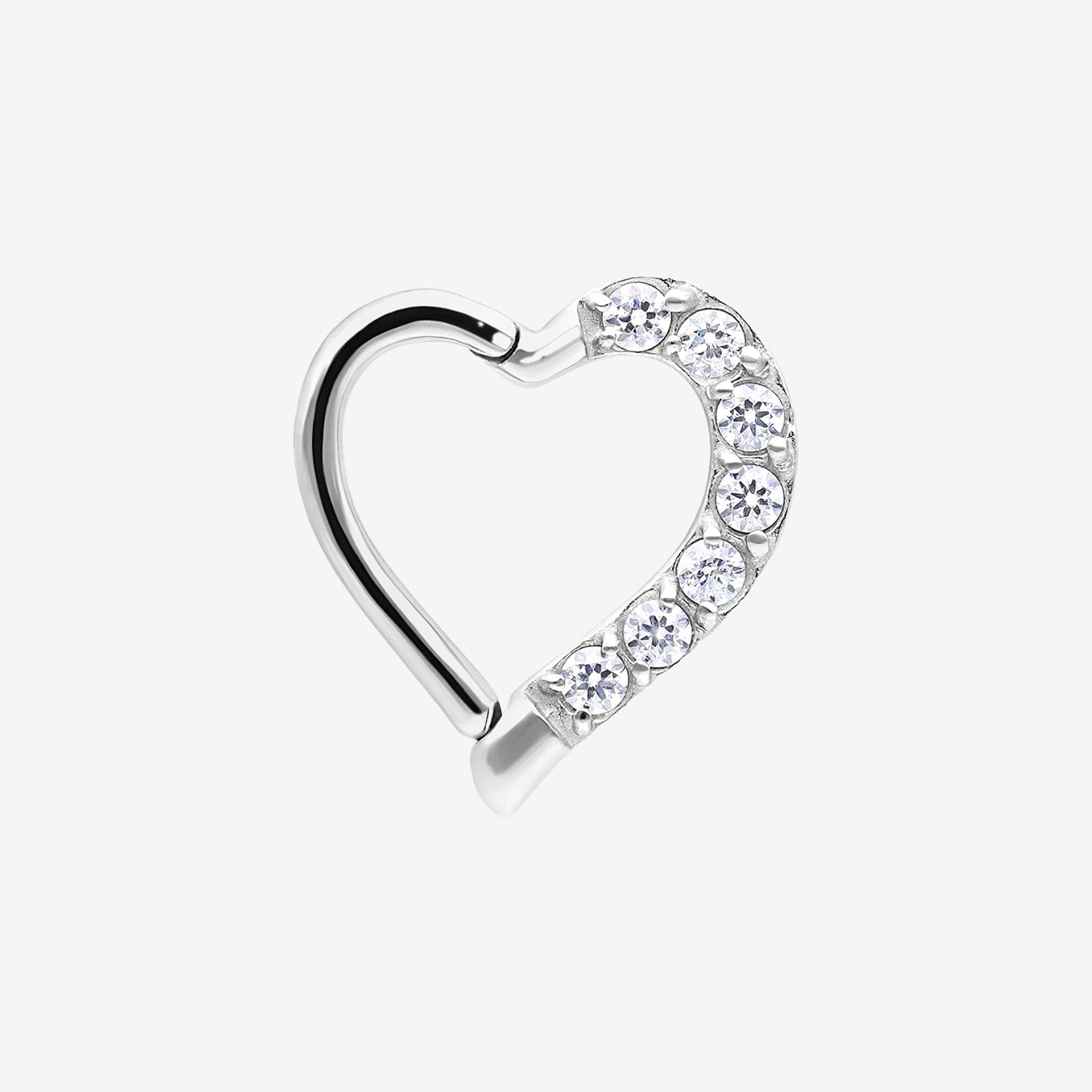 Wildcat Hoop Multi Jewelled Heart Surgical Steel 316L Basicline - 2059-WAMJ-SBA