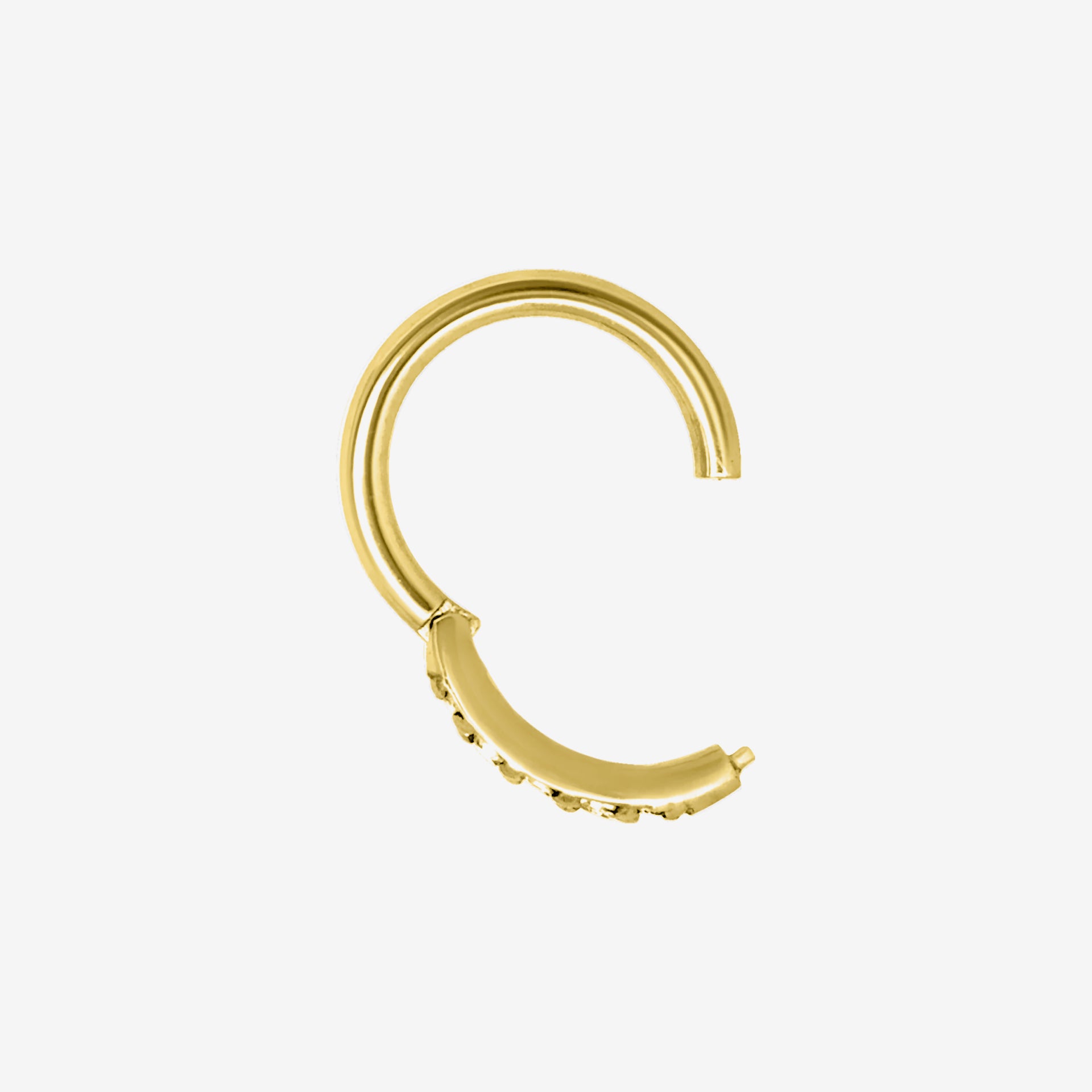 Wildcat Hoop Pave Setting Crystal Top Surgical Steel 316L Zirconline - 2059-WARG-PAVS-ZIRCONLINE