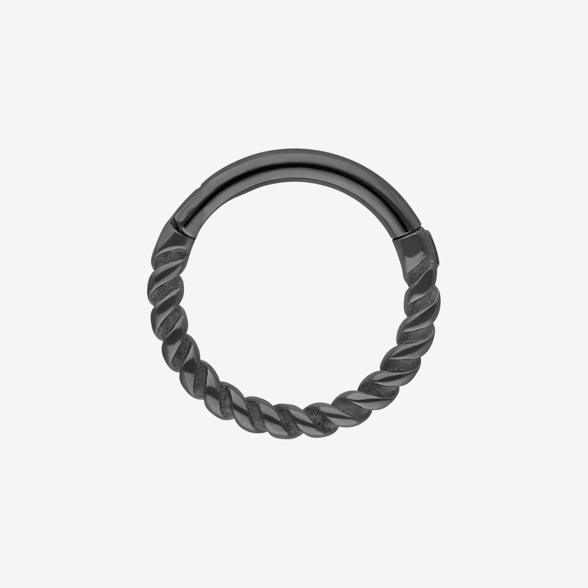 Wildcat Hoop Twisted Rope Surgical Steel 316L Blackline - 2059-WATR-SBA-BLACKLINE