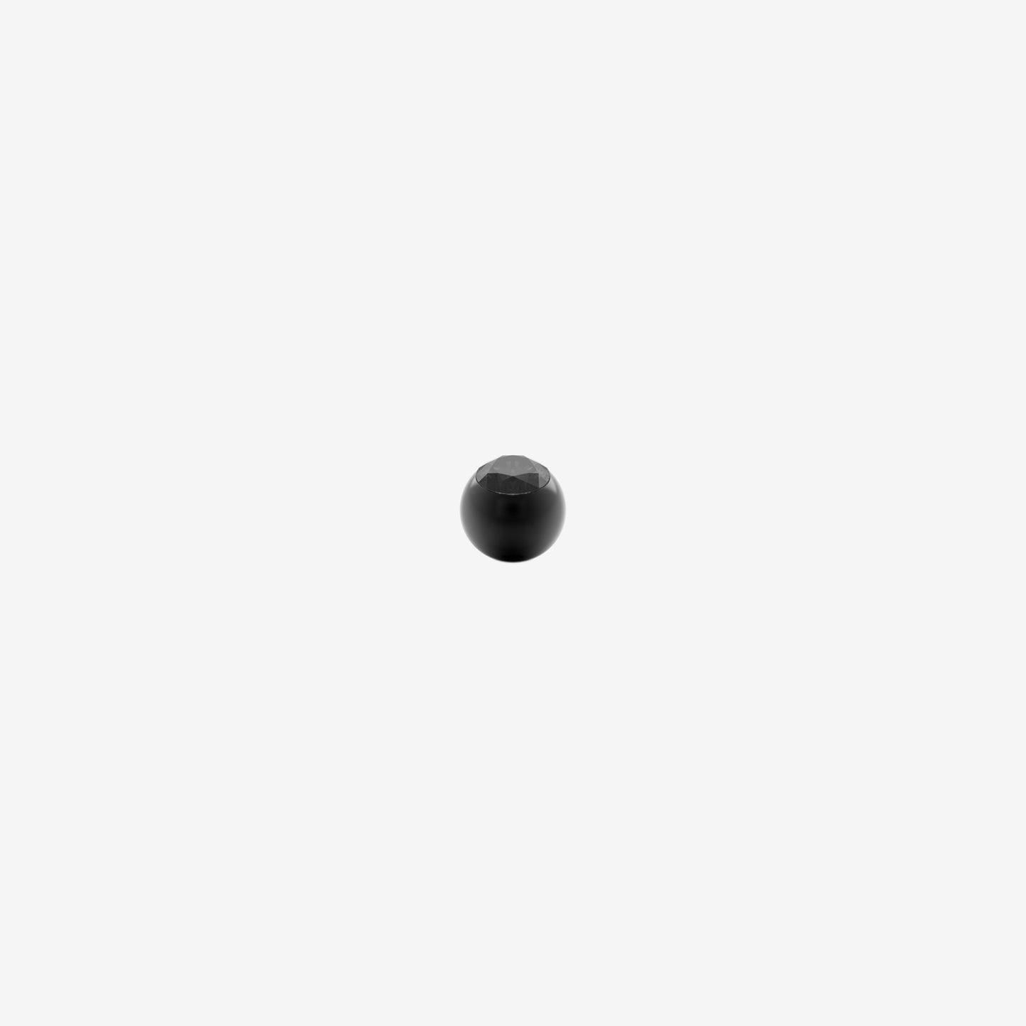 Piranha Ball Black Steel with Big Stone