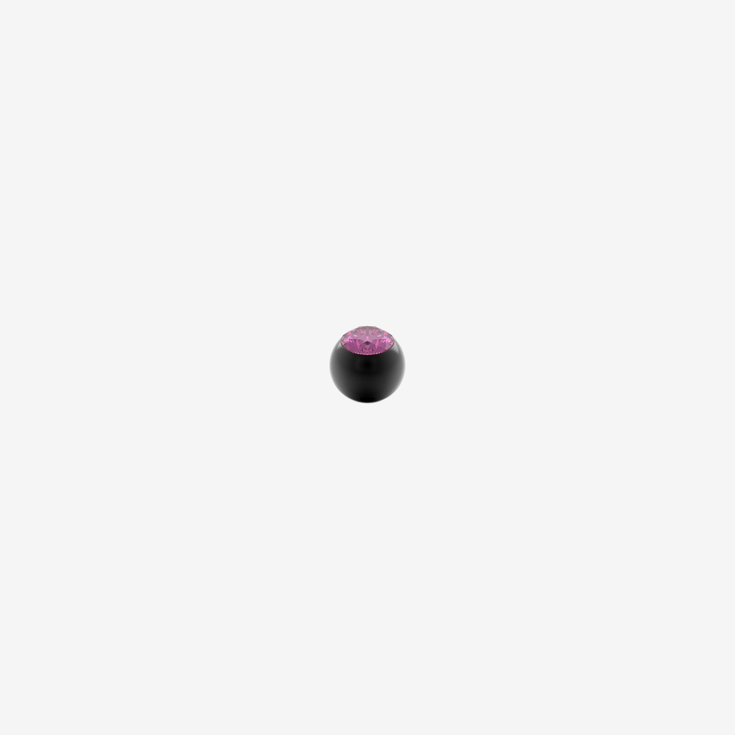 Piranha Ball Black Steel with Big Stone
