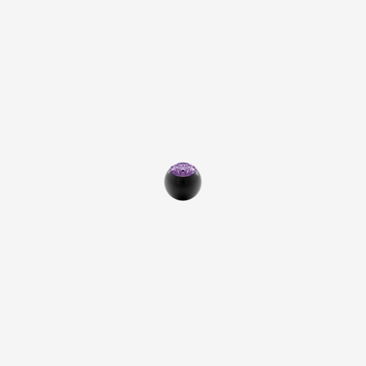 Piranha Ball Black Steel with Big Stone