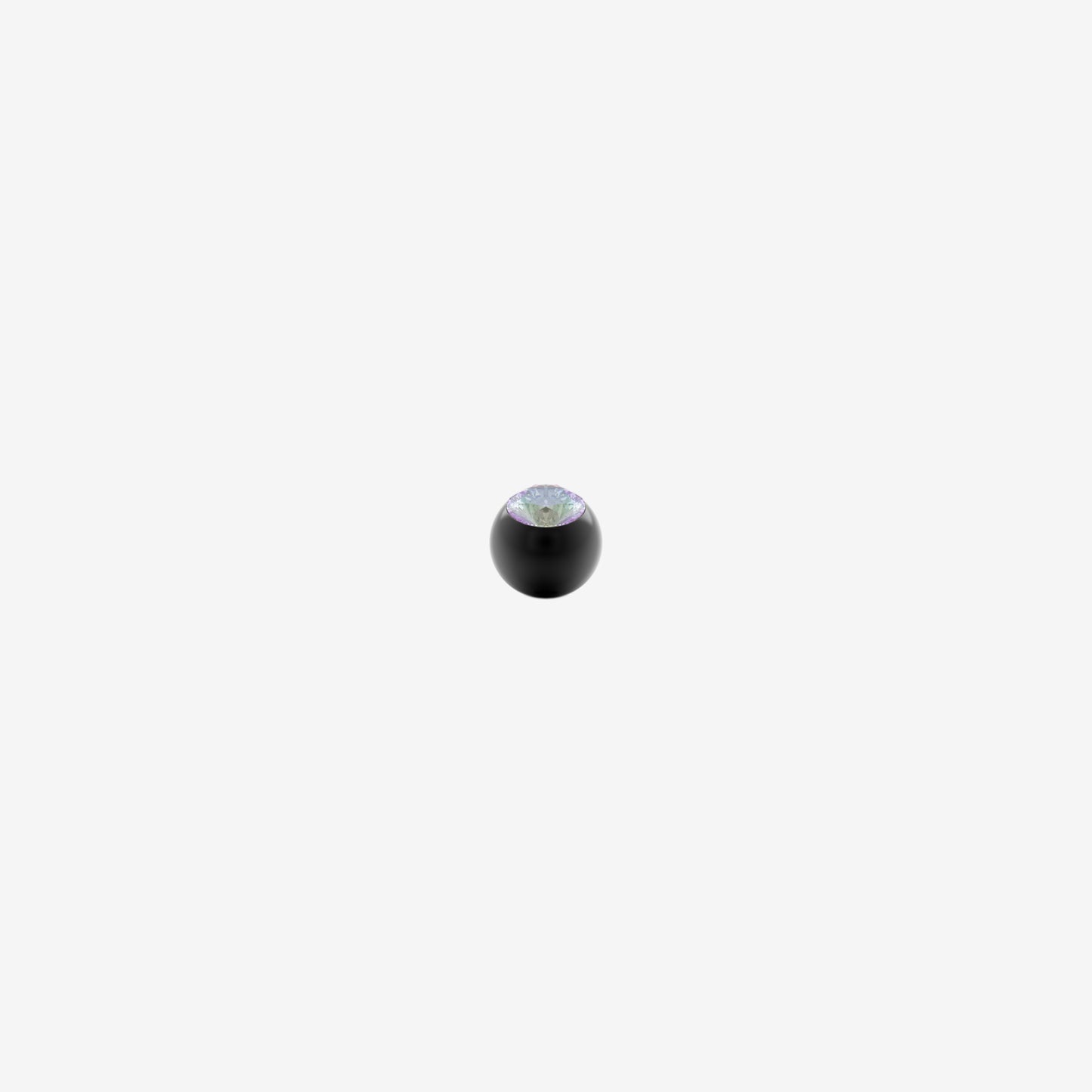 Piranha Ball Black Steel with Big Stone