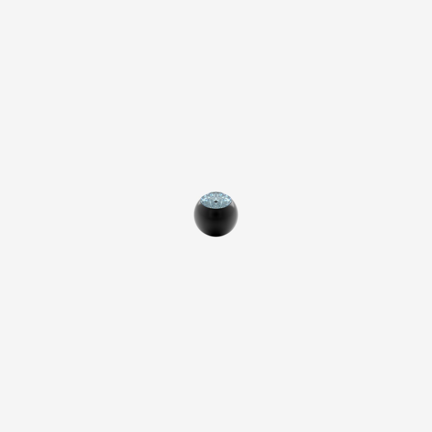 Piranha Ball Black Steel with Big Stone