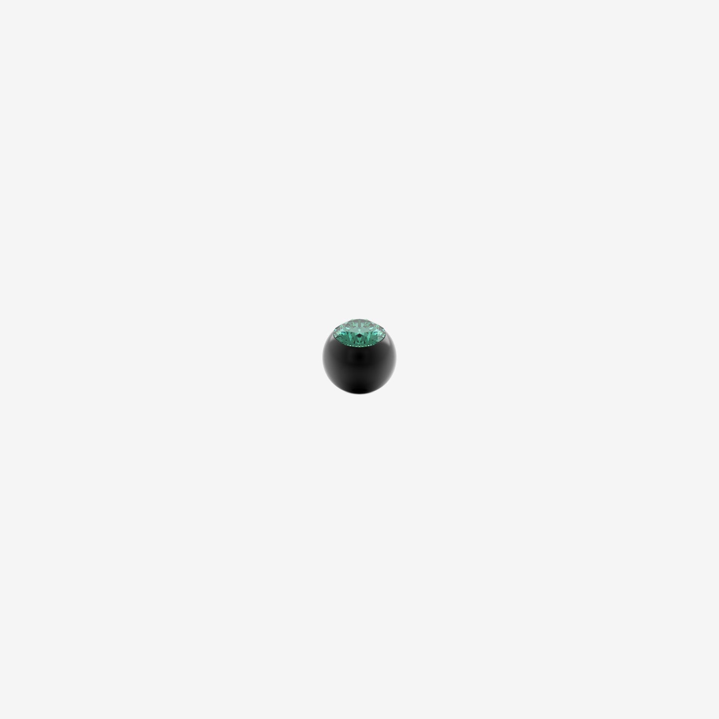 Piranha Ball Black Steel with Big Stone