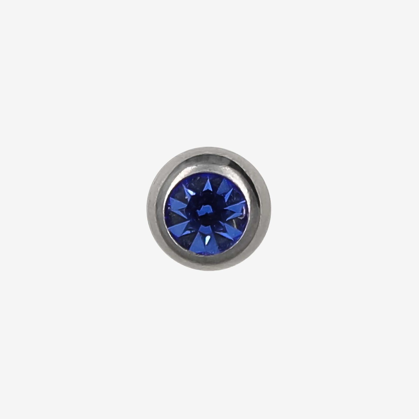 Piranha Ball Polished Titanium with Stone