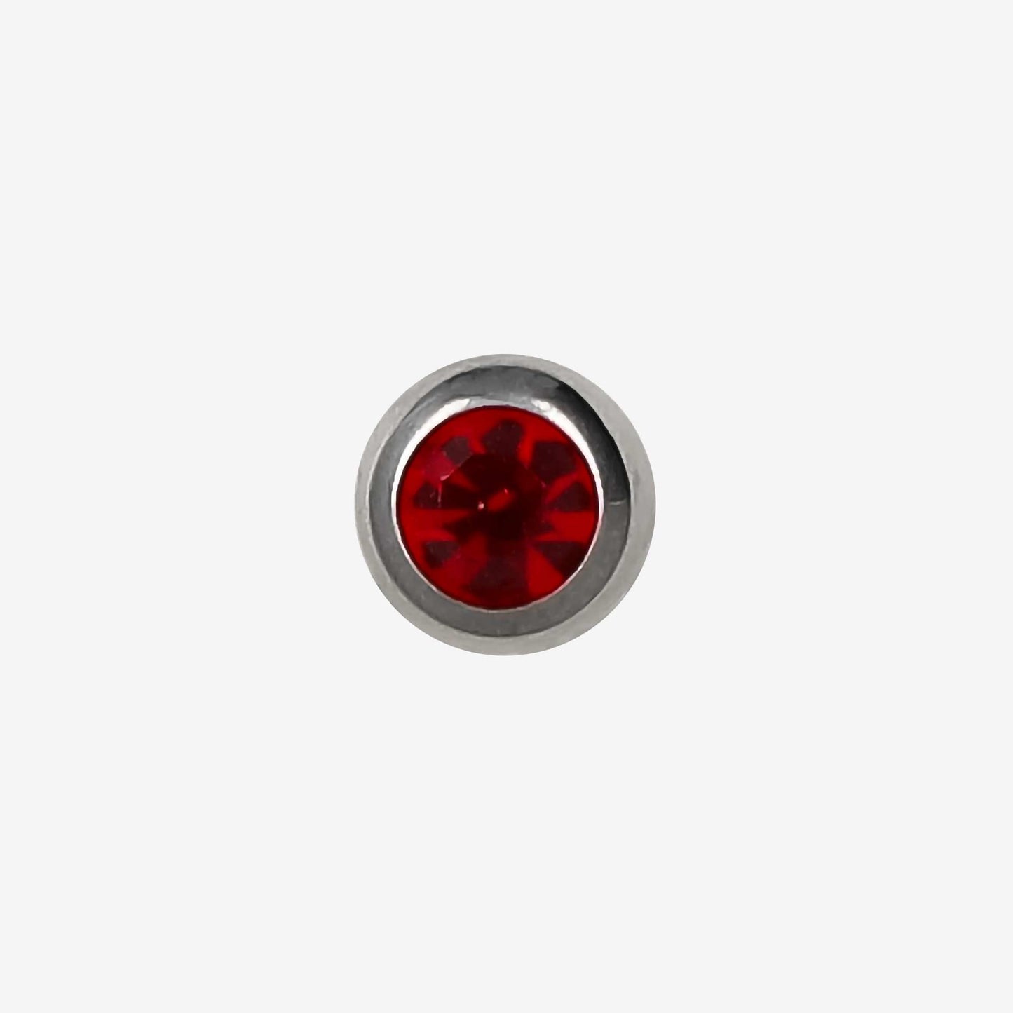 Piranha Ball Polished Titanium with Stone