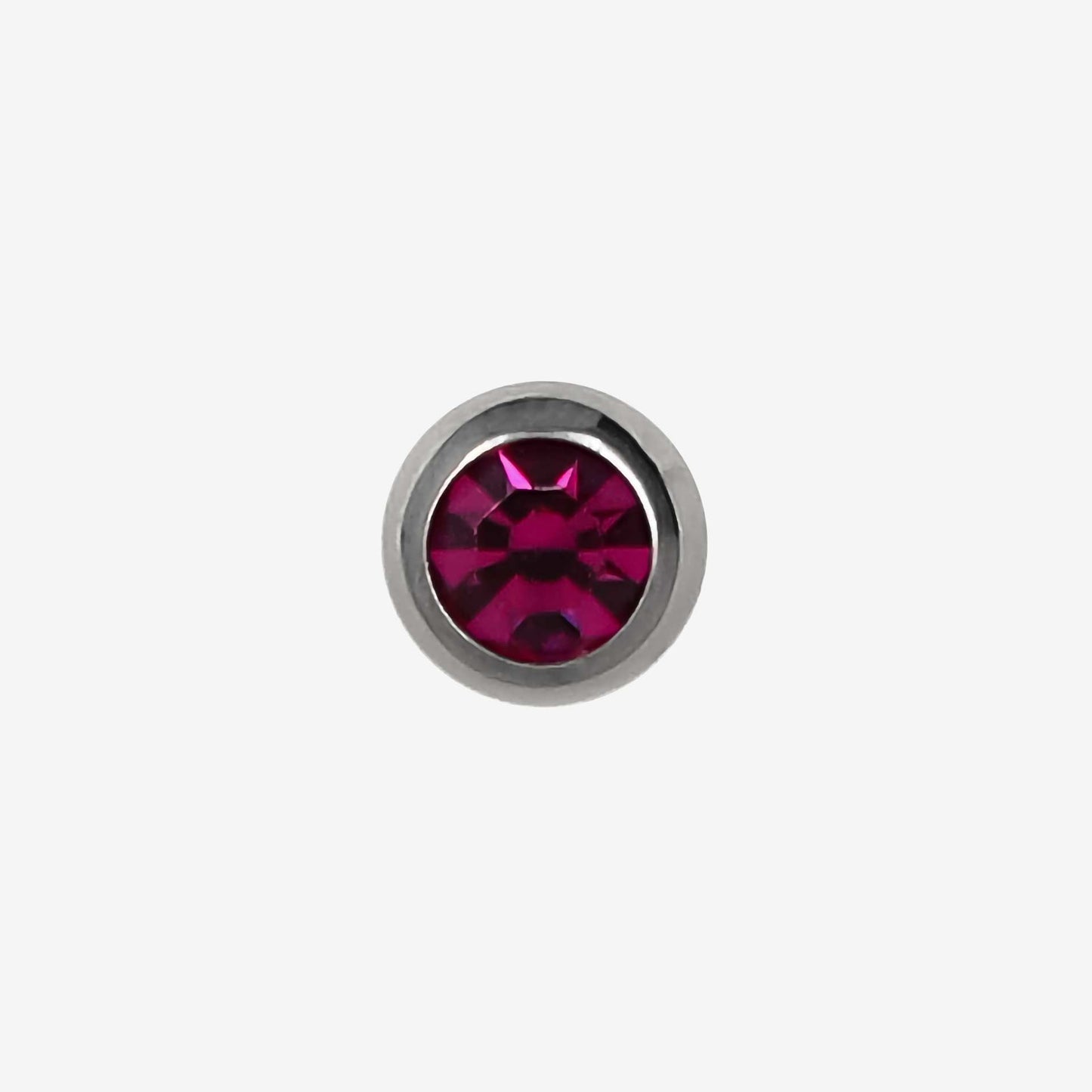 Piranha Ball Polished Titanium with Stone