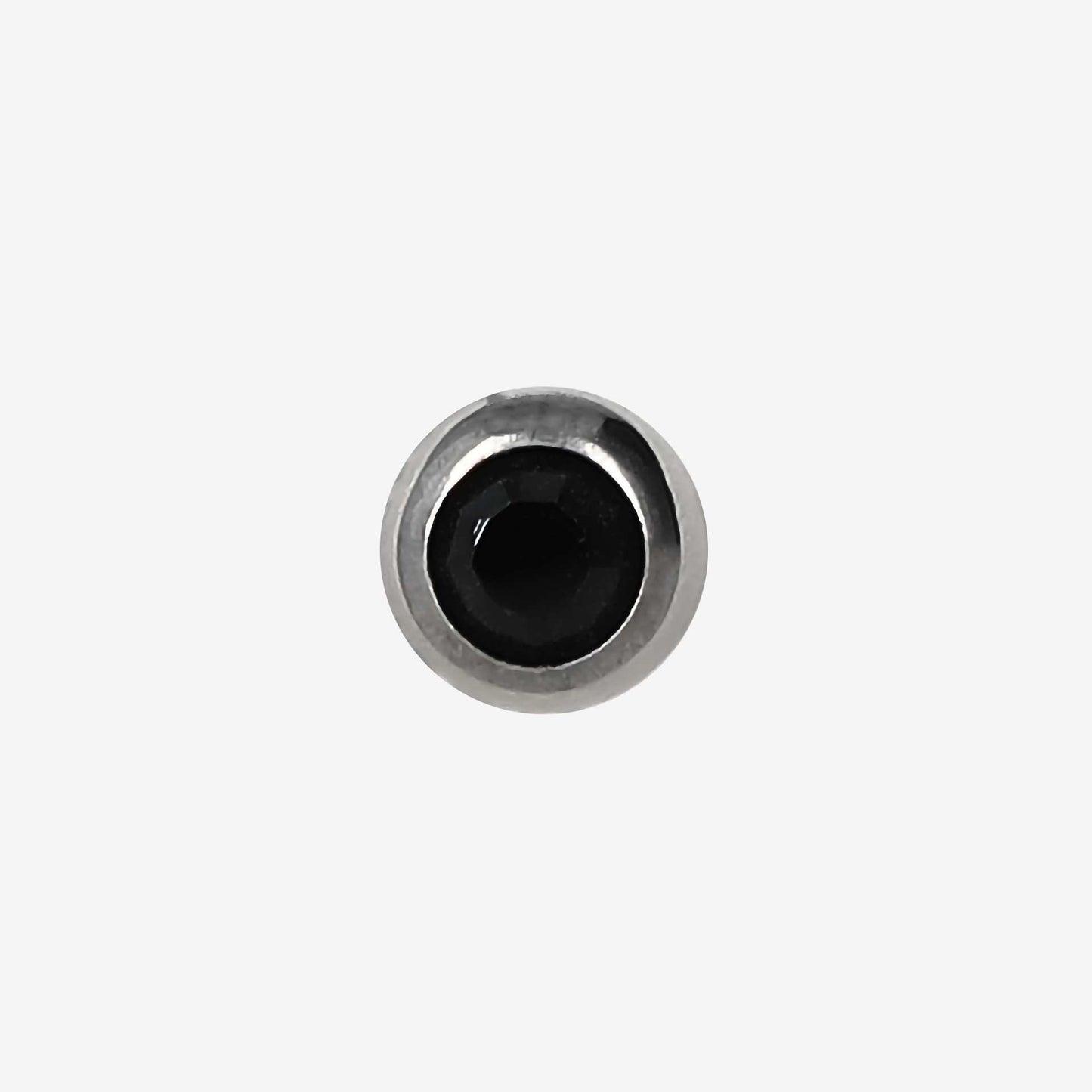 Piranha Ball Polished Titanium with Stone