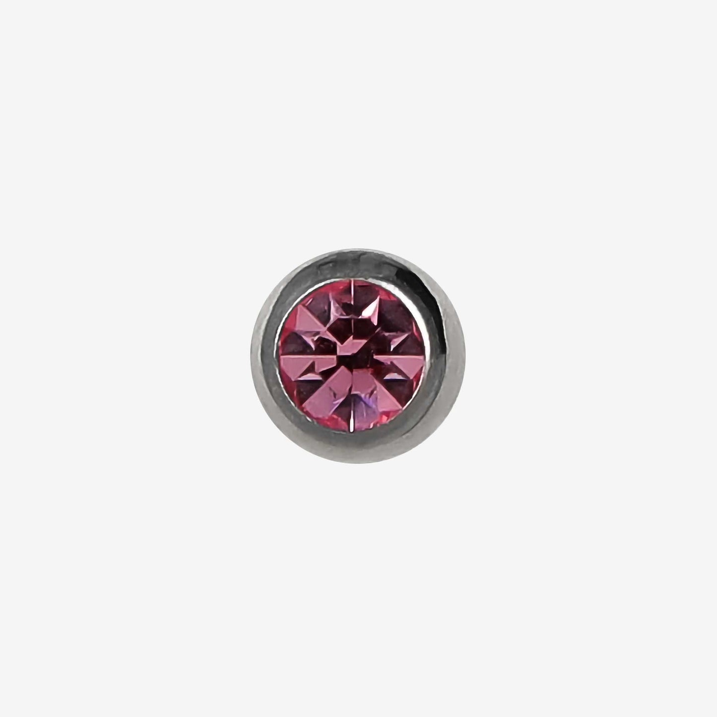 Piranha Ball Polished Titanium with Stone