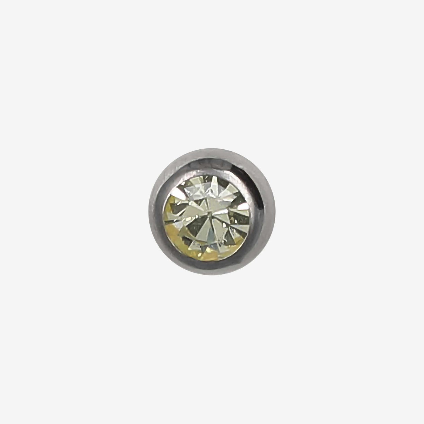 Piranha Ball Polished Titanium with Stone