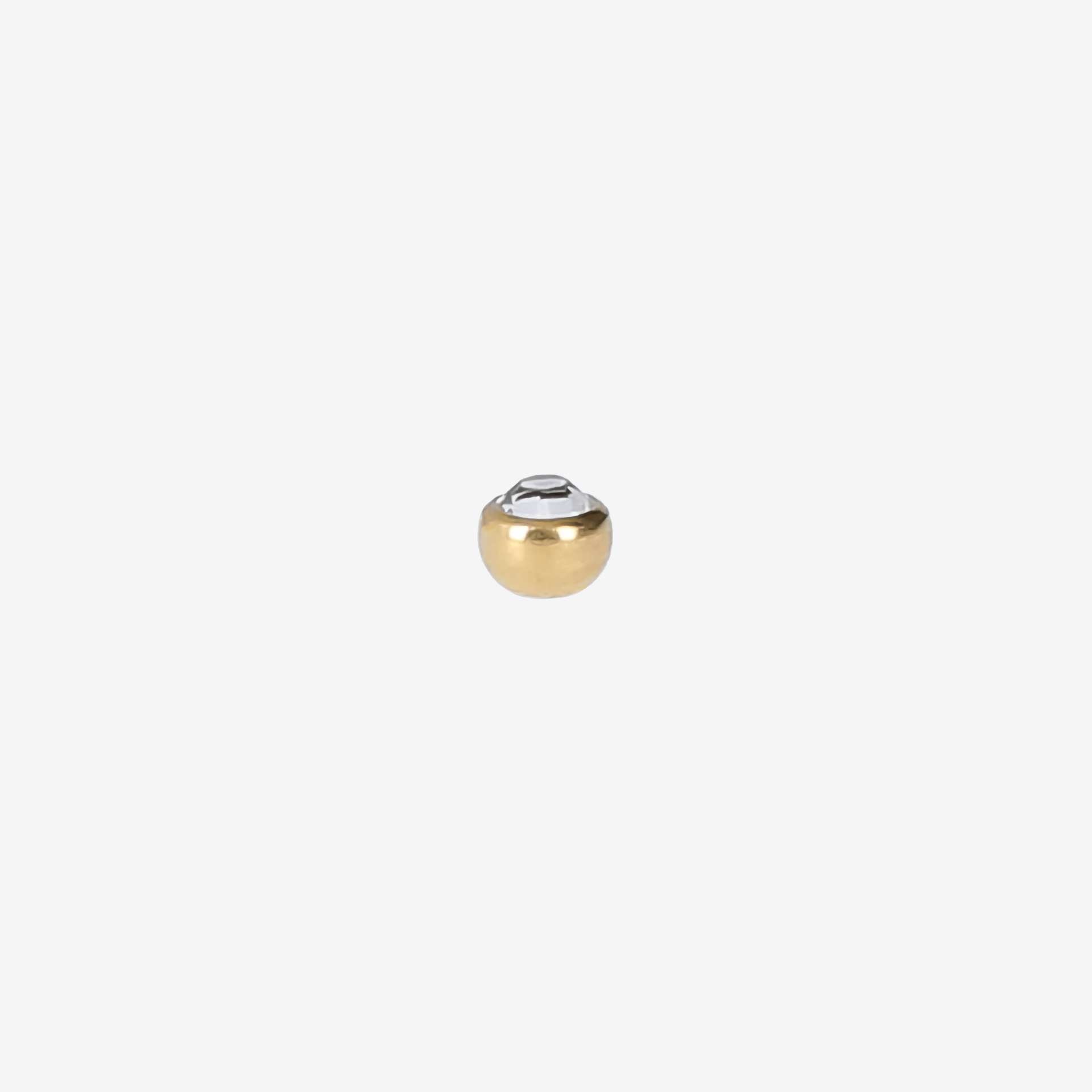 Zinova Titanium Pure Yellow Ball with White Stone - 2060-094-001