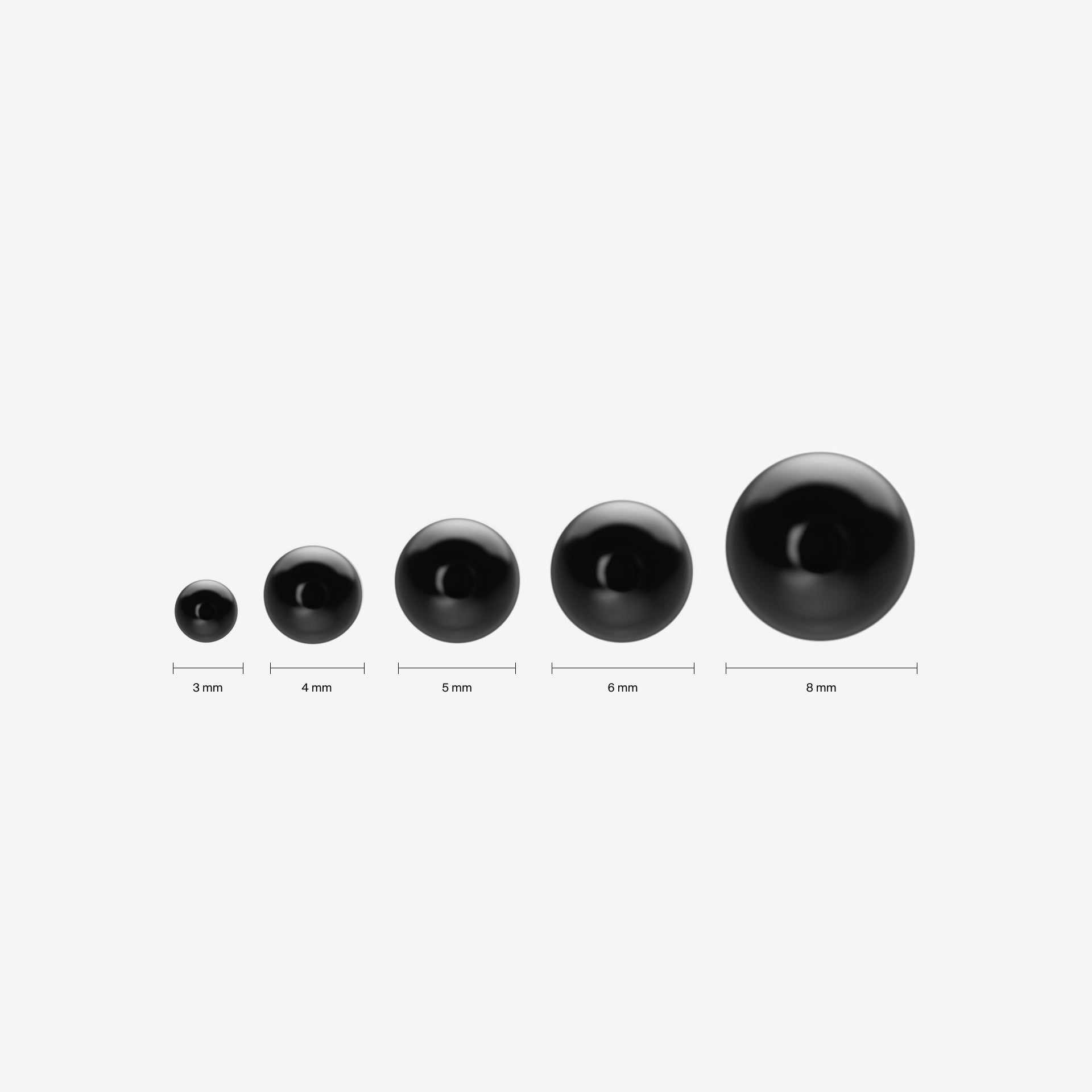 Piranha Ball BCR Black Steel - 2060-PBBCR-AC