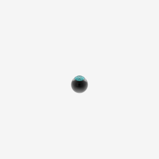 Piranha Ball Black Steel with Stone - 2060-PIBO-ACOPN