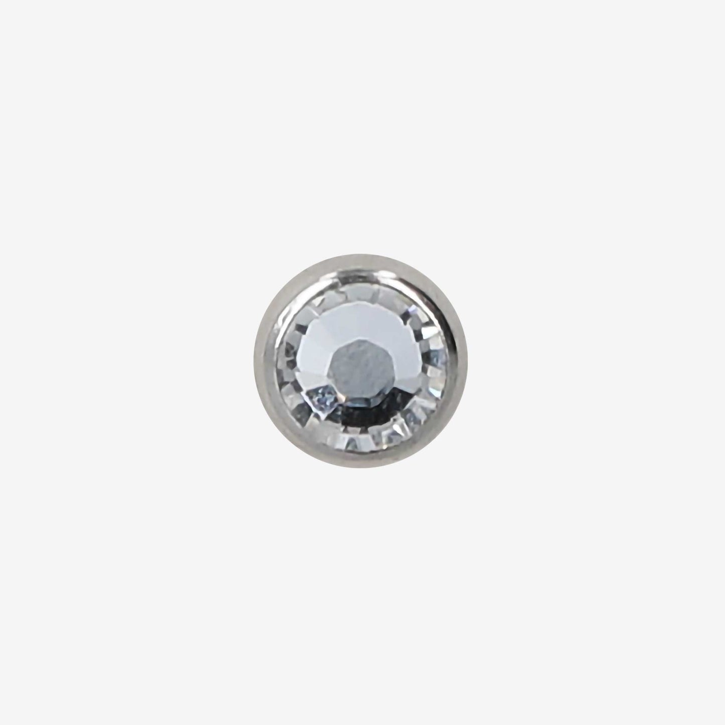 Piranha Ball Polished Titanium with Stone - 2060-PIBO-TITACPE
