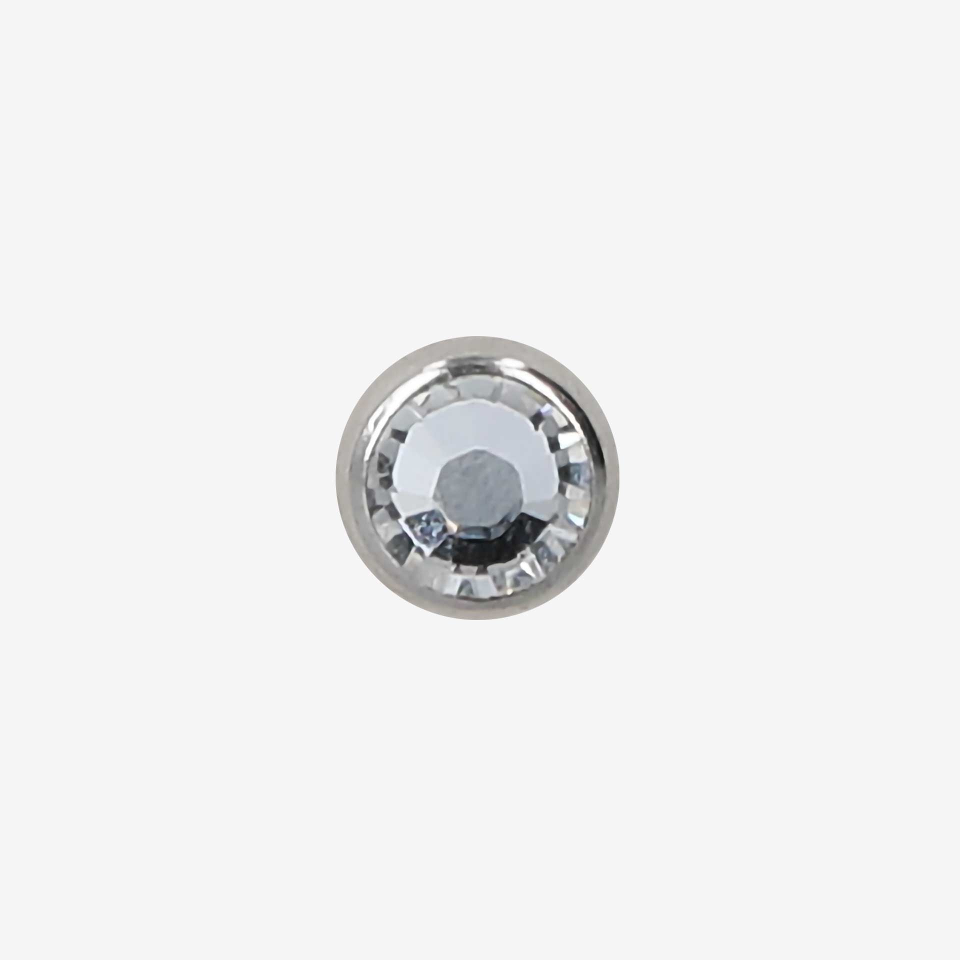 Piranha Ball Polished Titanium with Stone - 2060-PIBO-TITACPE