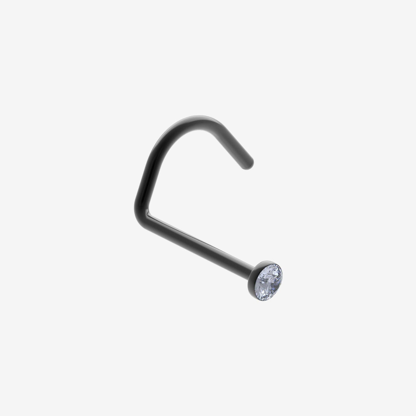 Piranha Nose Black Steel with Stone