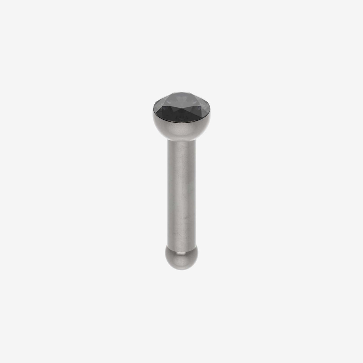 Piranha Nose Recto Surgical Steel 316L with Stone