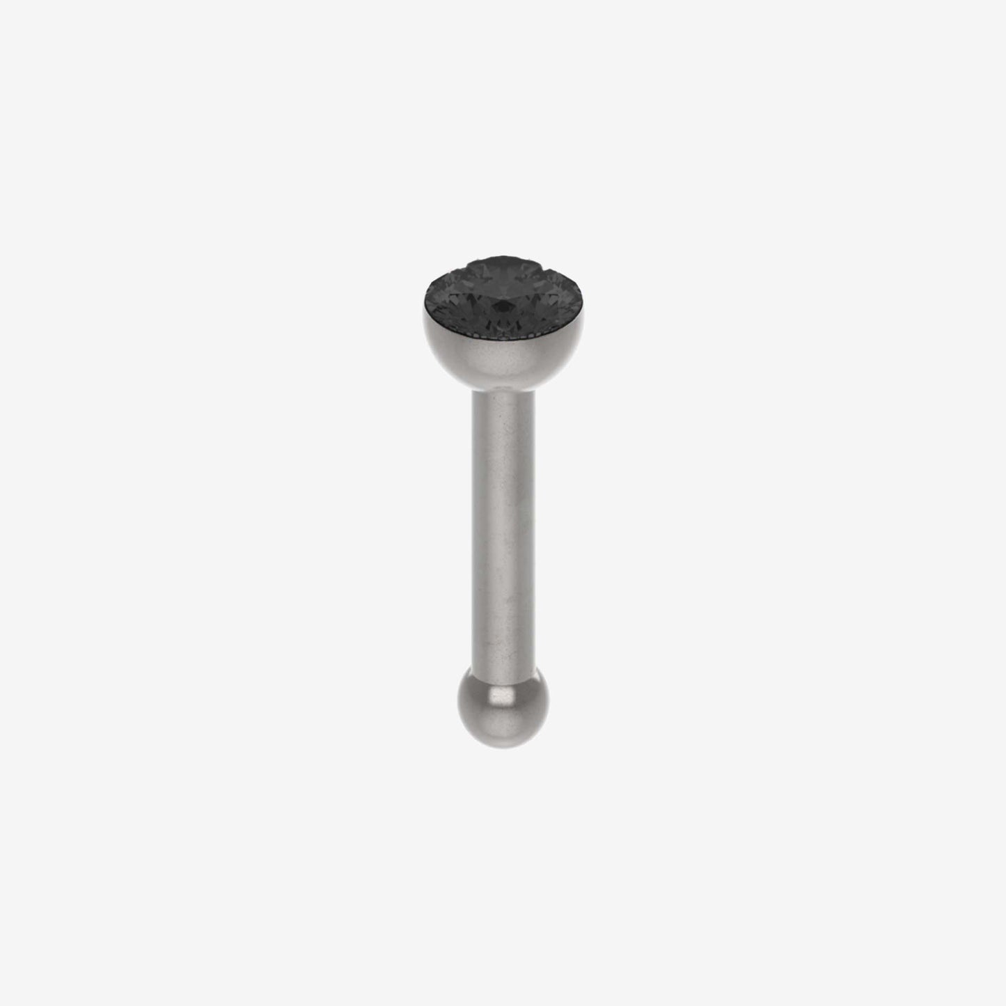 Piranha Nose Recto Surgical Steel 316L with Stone