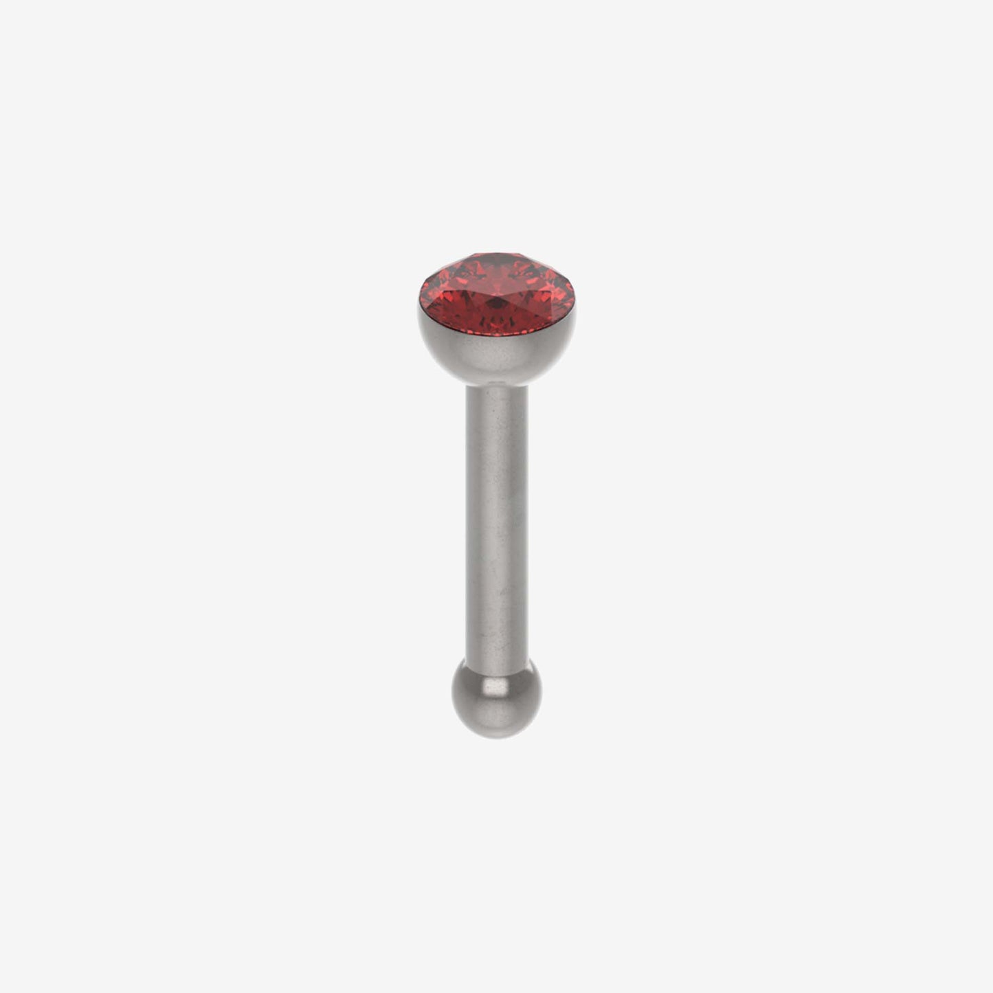 Piranha Nose Recto Surgical Steel 316L with Stone