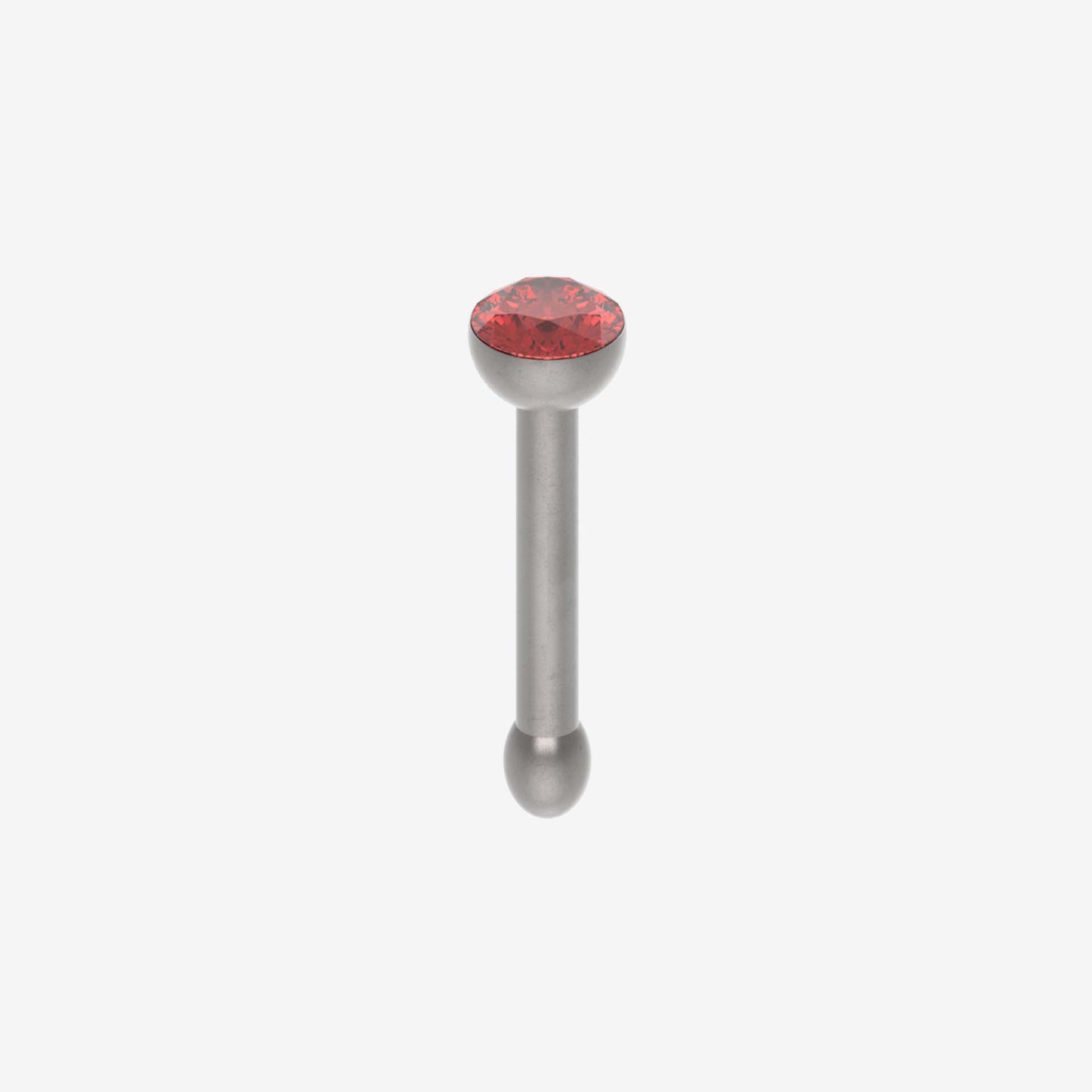 Piranha Nose Recto with Stone Titanium Polished