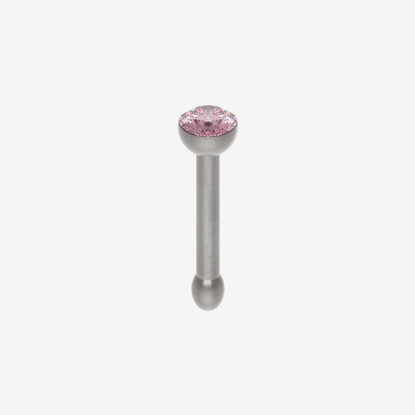 Piranha Nose Recto with Stone Titanium Polished
