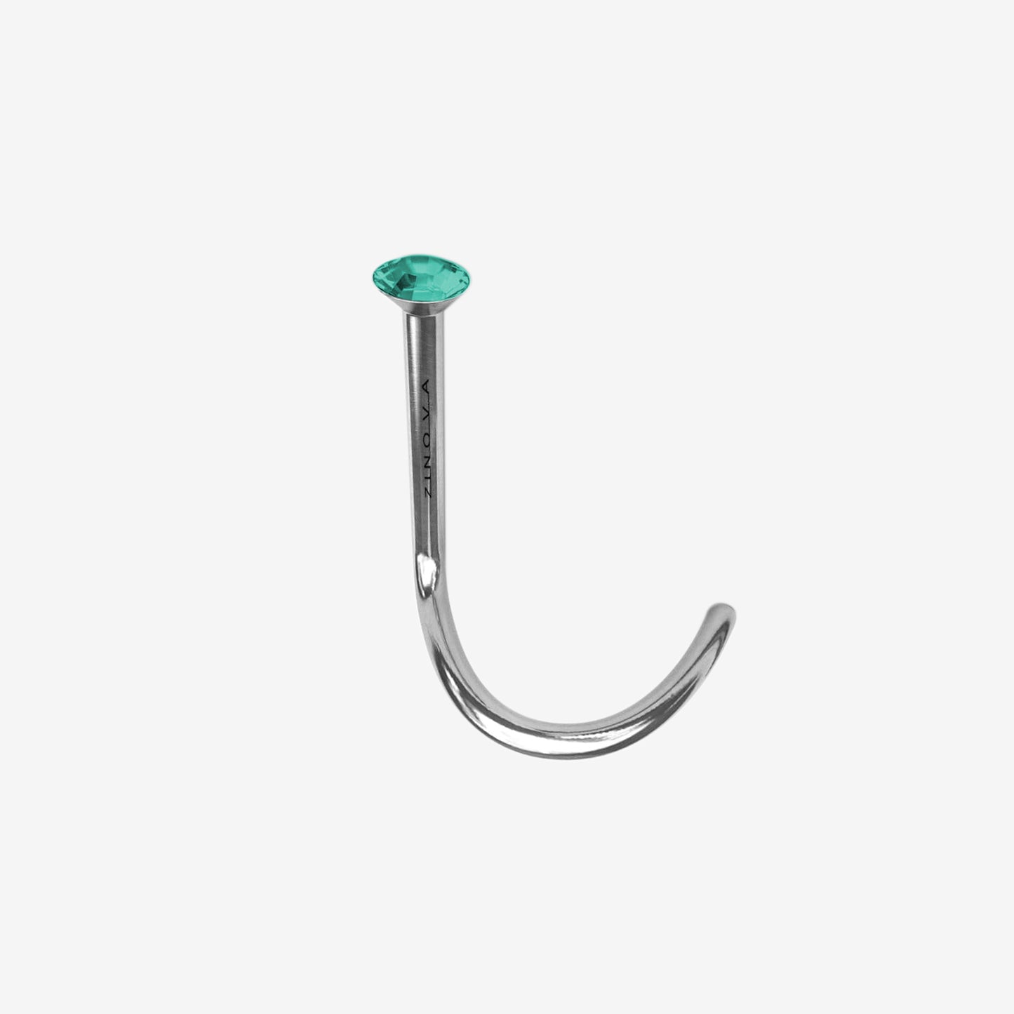 Zinova Nose Polished Titanium with Stone
