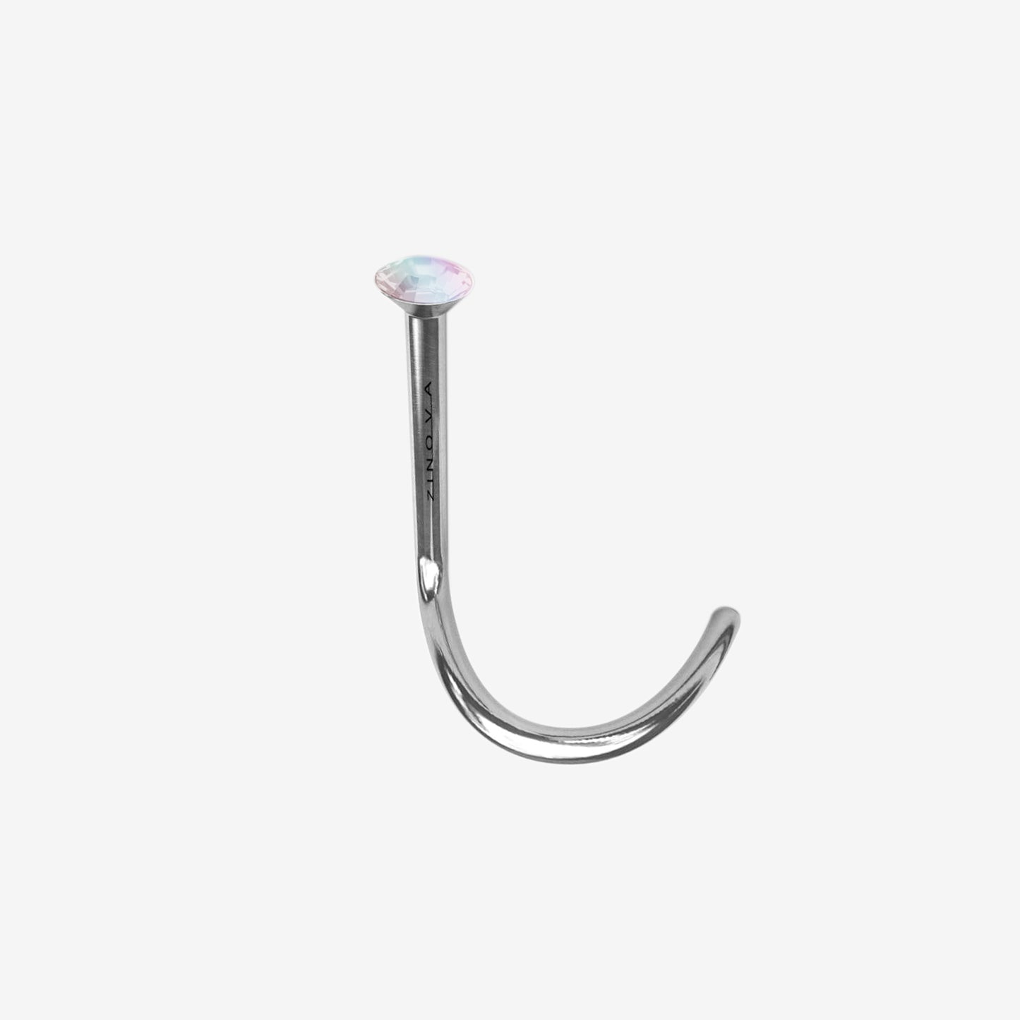 Zinova Nose Polished Titanium with Stone