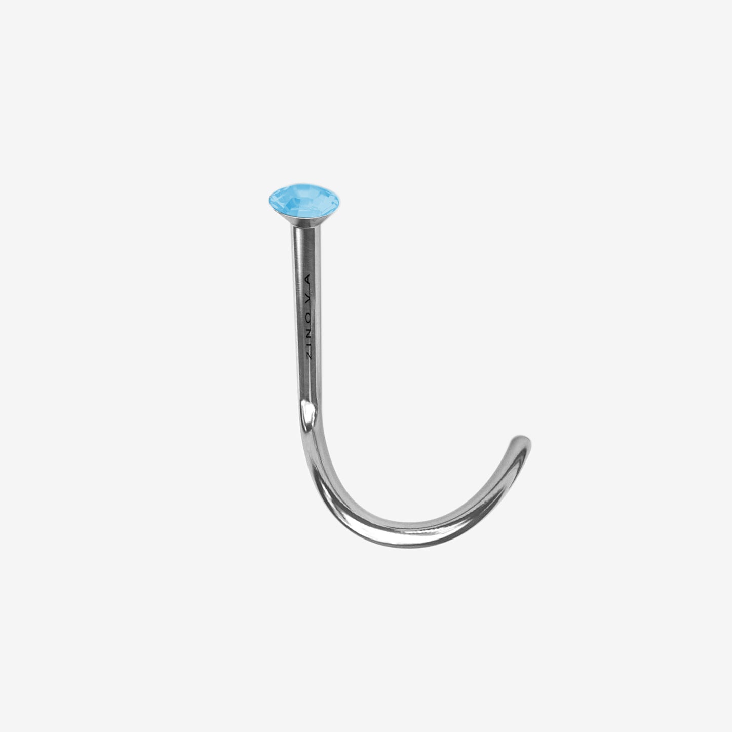 Zinova Nose Polished Titanium with Stone