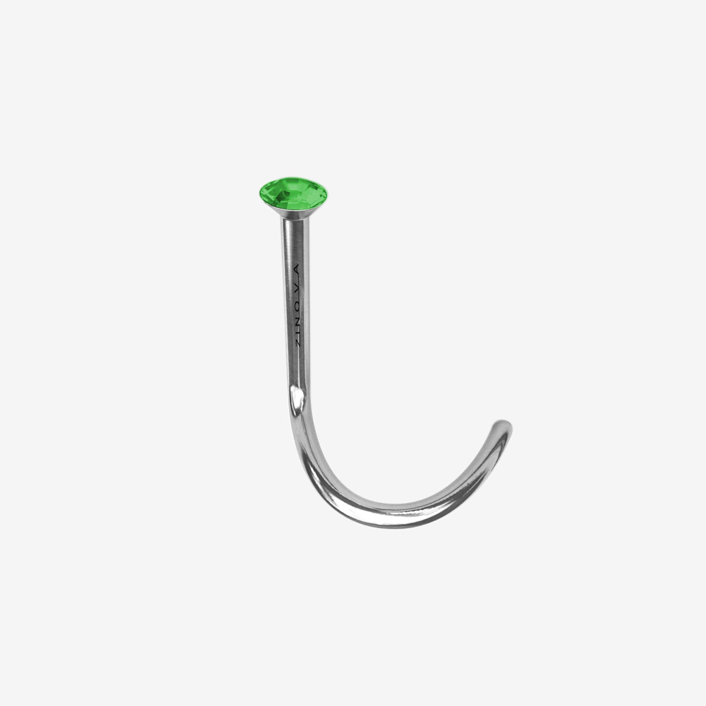 Zinova Nose Polished Titanium with Stone