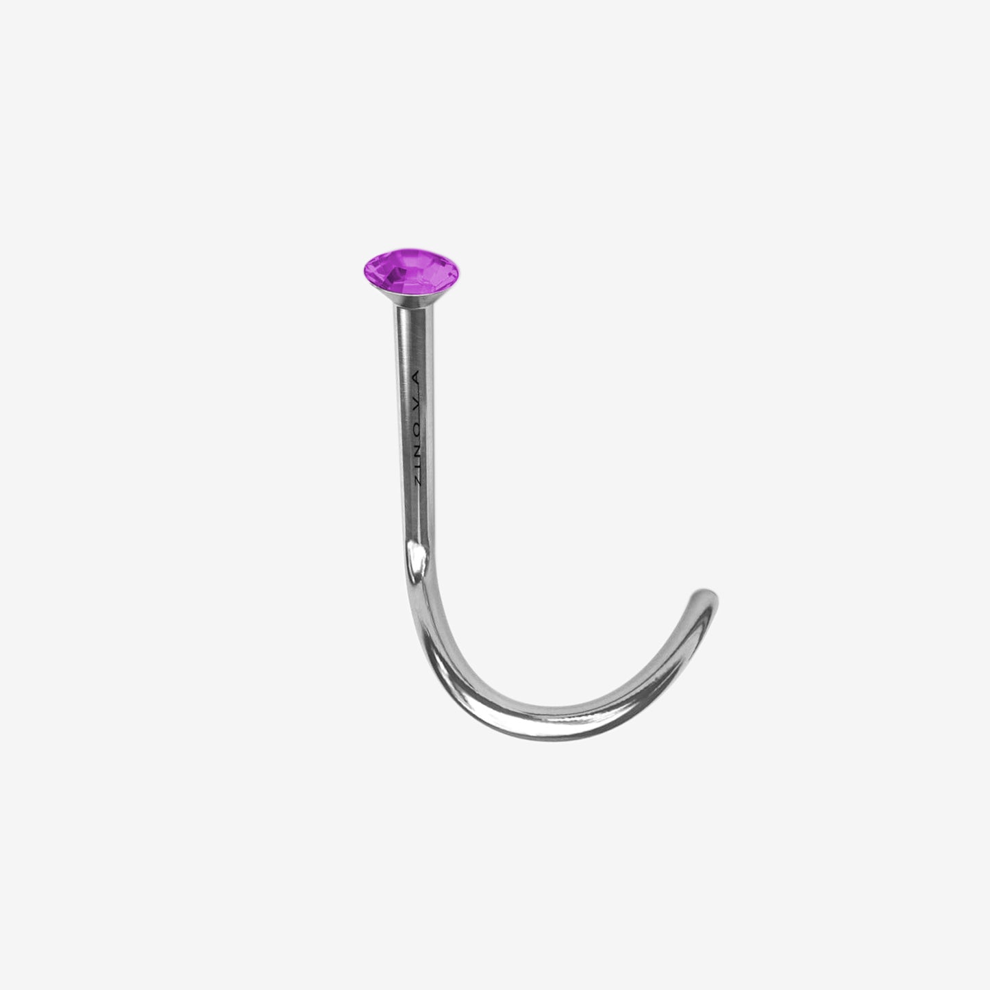 Zinova Nose Polished Titanium with Stone