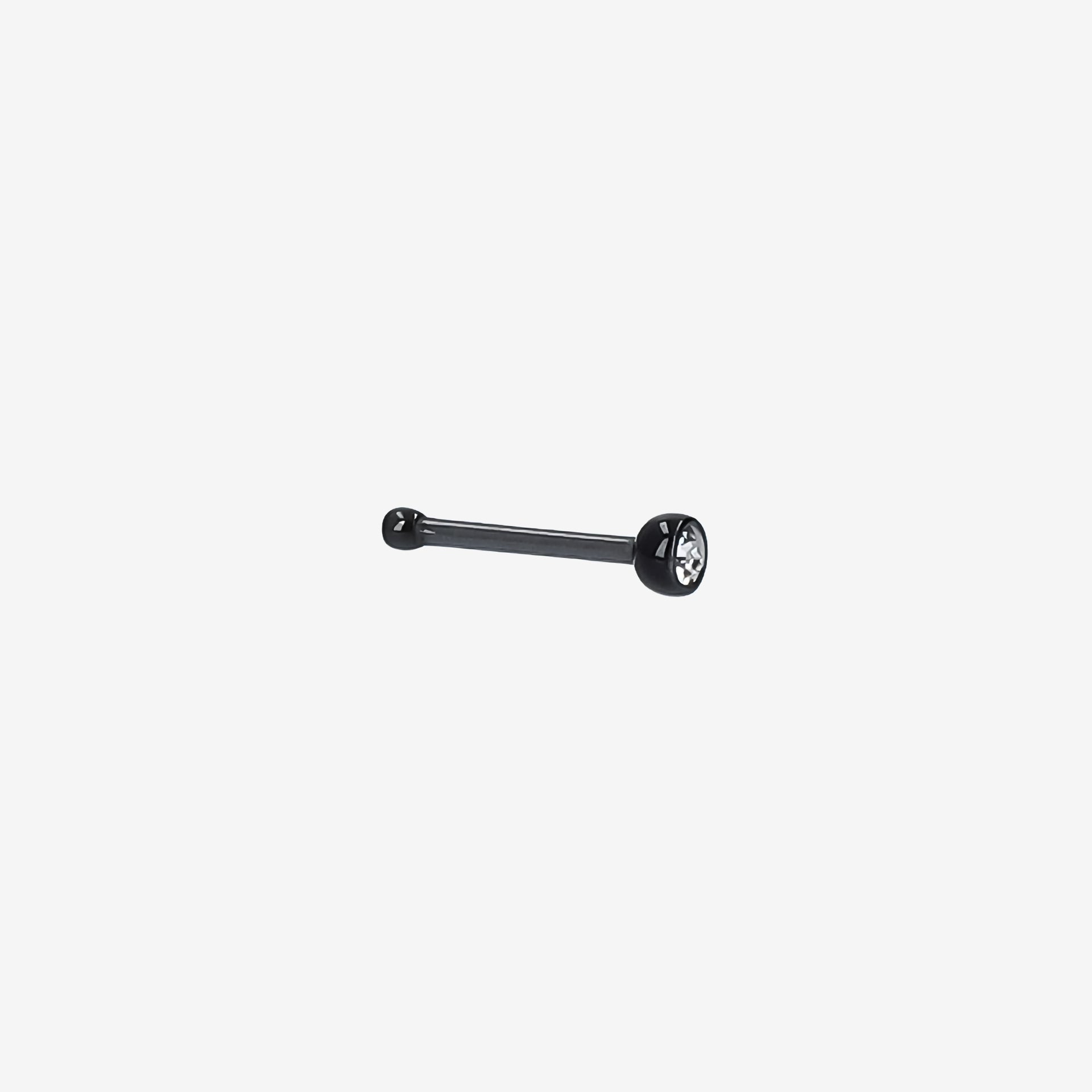 Piranha Nose Recto Silicone Colorful with Stone - Black - 2061-026-001