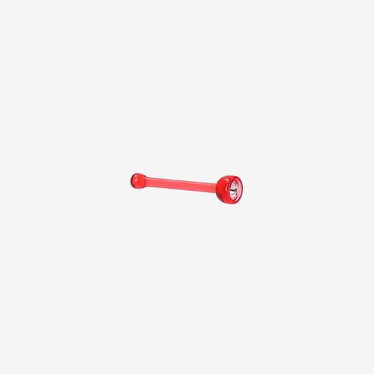 Piranha Nose Recto Silicone Colorful with Stone - Red - 2061-026-005