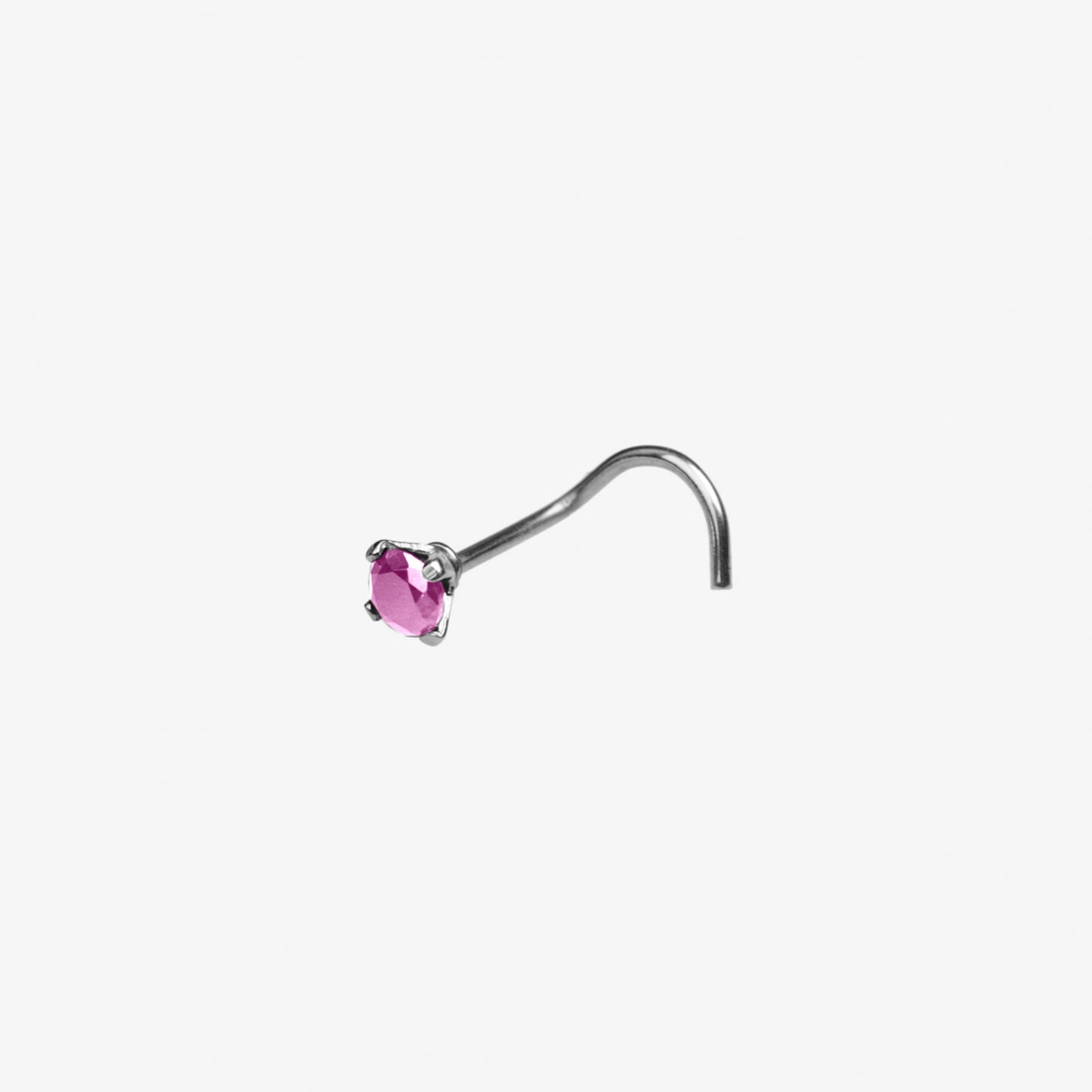 Piranha Nose Surgical Steel 316L with Stone Large