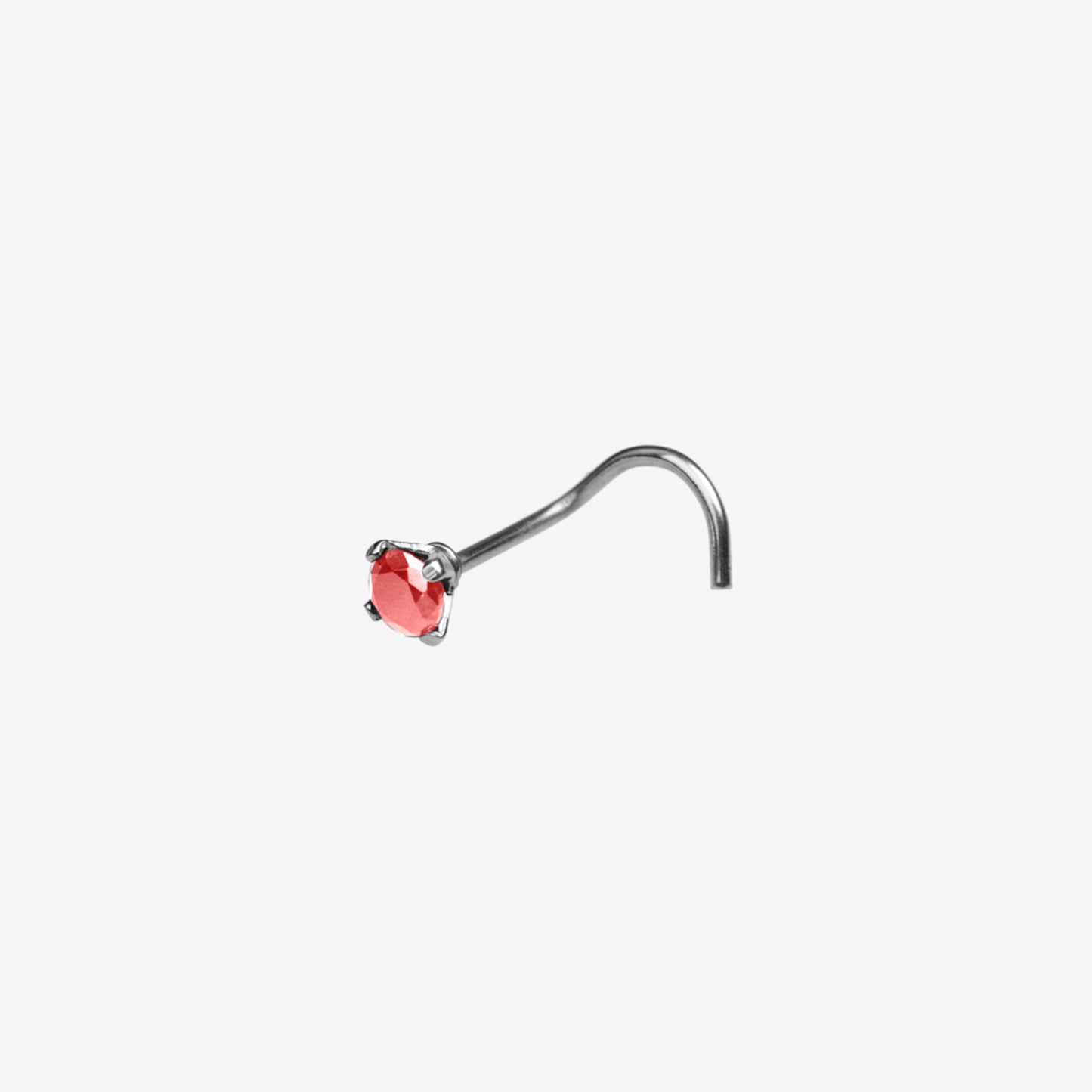 Piranha Nose Surgical Steel 316L with Stone Large