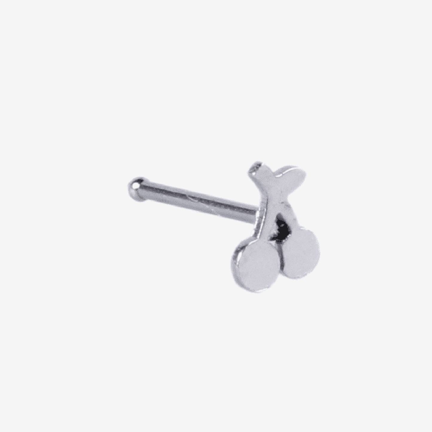 Piranha Nose Recto Cherry Surgical Steel 316L