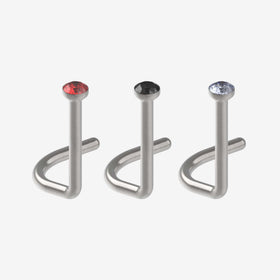 Piranha Nose 316L Surgical Steel with Stone