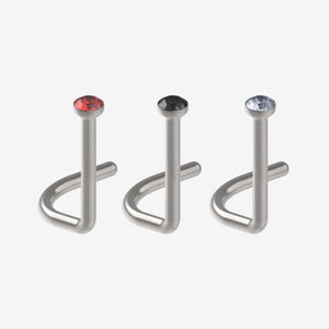 Piranha Nose 316L Surgical Steel with Stone - 2061-NOSE-ACOP