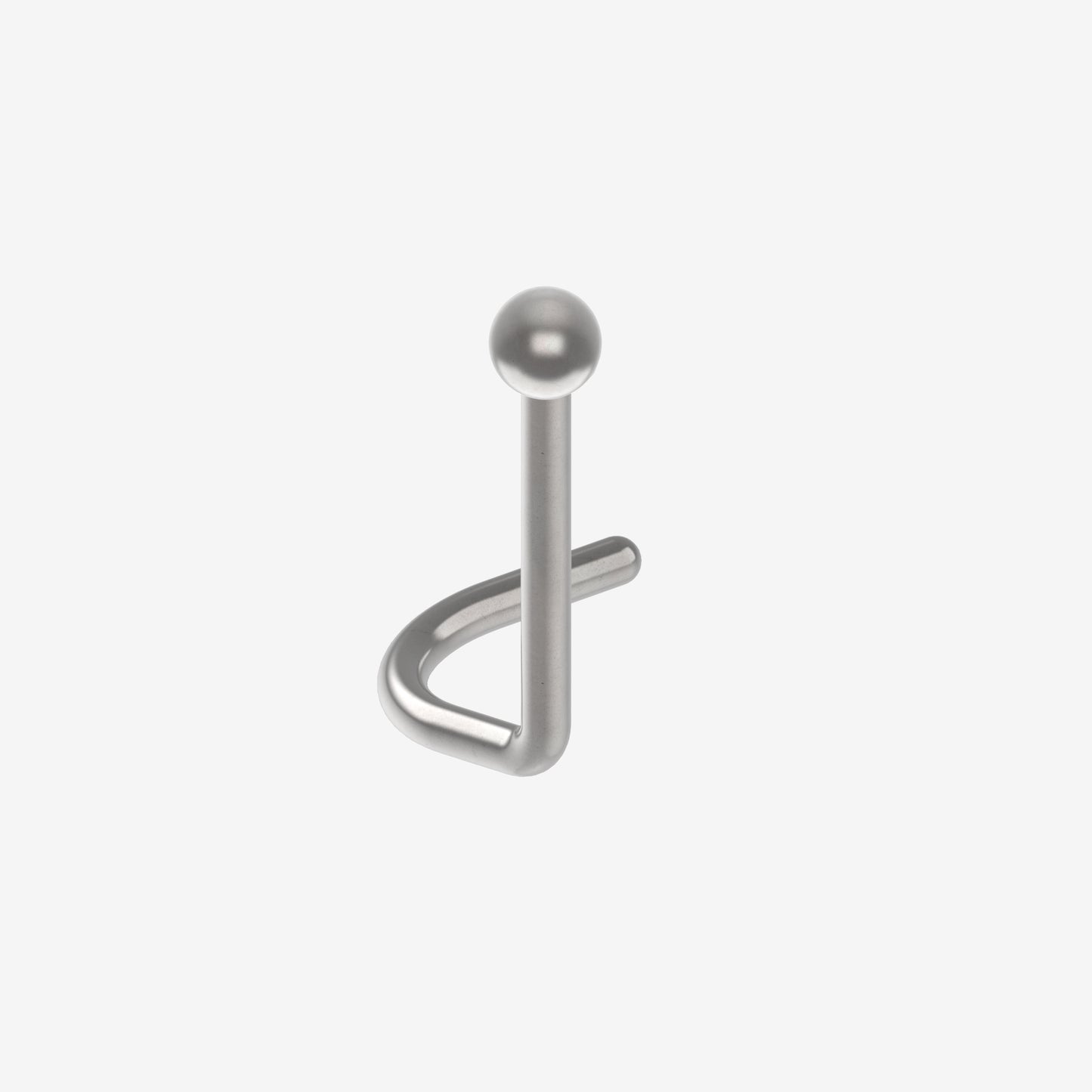 Nose Piranha Polished Titanium with Ball - 2061-NOSE-BOLT