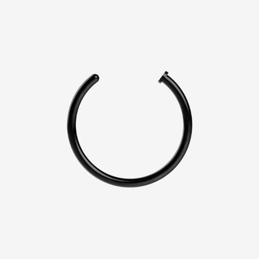 Piranha Nose Ring Black Steel - 2061-NOSE-RINGAN