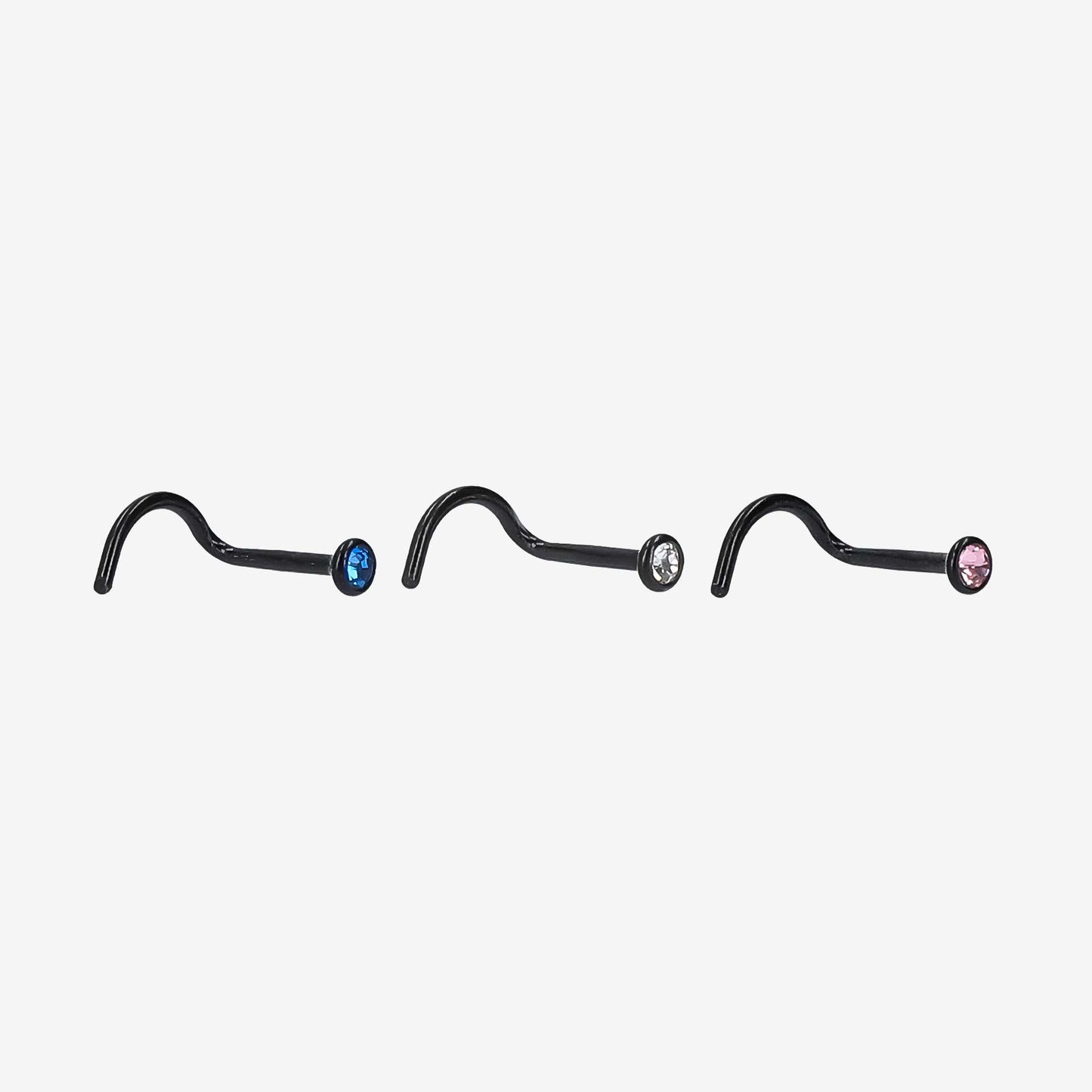 Piranha Nose with Stone Silicone Black - 2061-NOSE-SILN-PR