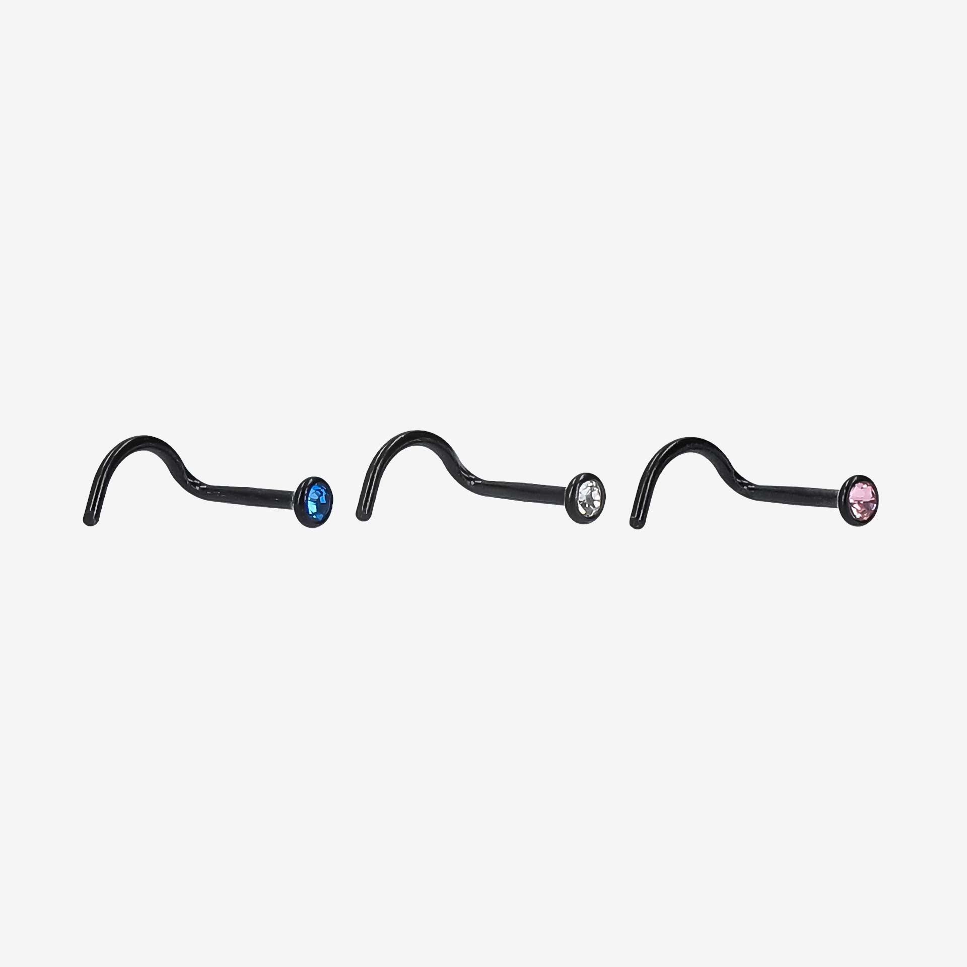 Piranha Nose with Stone Silicone Black - 2061-NOSE-SILN-PR