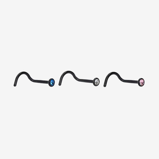 Piranha Nose with Stone Silicone Black - 2061-NOSE-SILN-PR