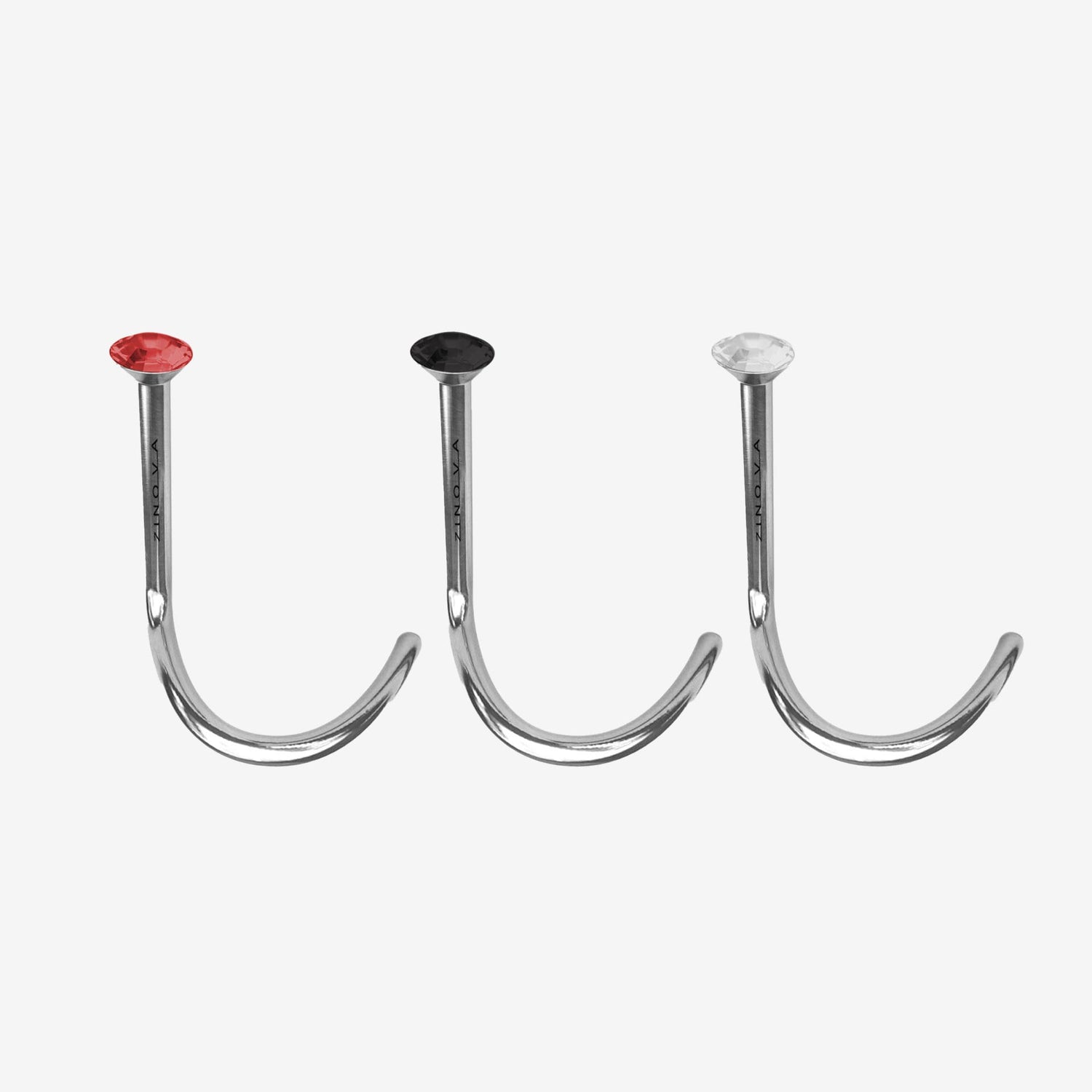 Zinova Nose Polished Titanium with Stone - 2061-ZNNO-TIT