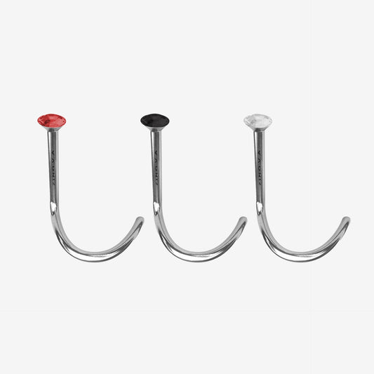 Zinova Nose Polished Titanium with Stone - 2061-ZNNO-TIT