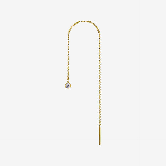 Piranha Chain Threader Round Stone Steel Zirconline - 2062-001-013